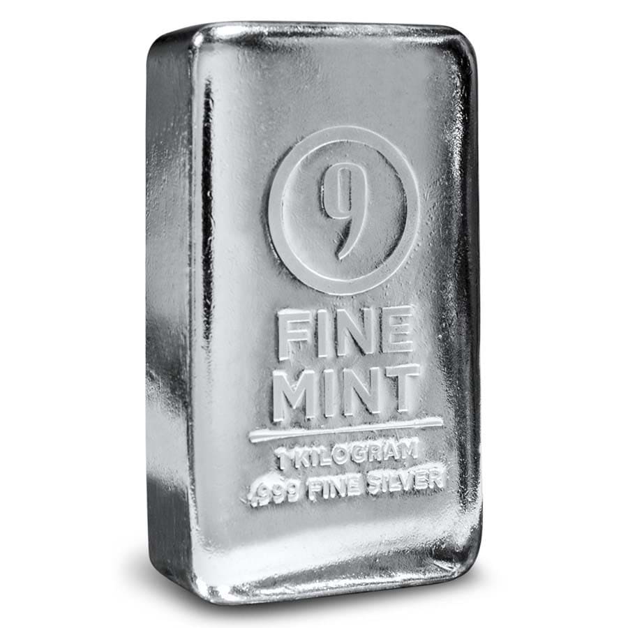 1 kilo Cast-Poured Silver Bar - 9Fine Mint | eBay